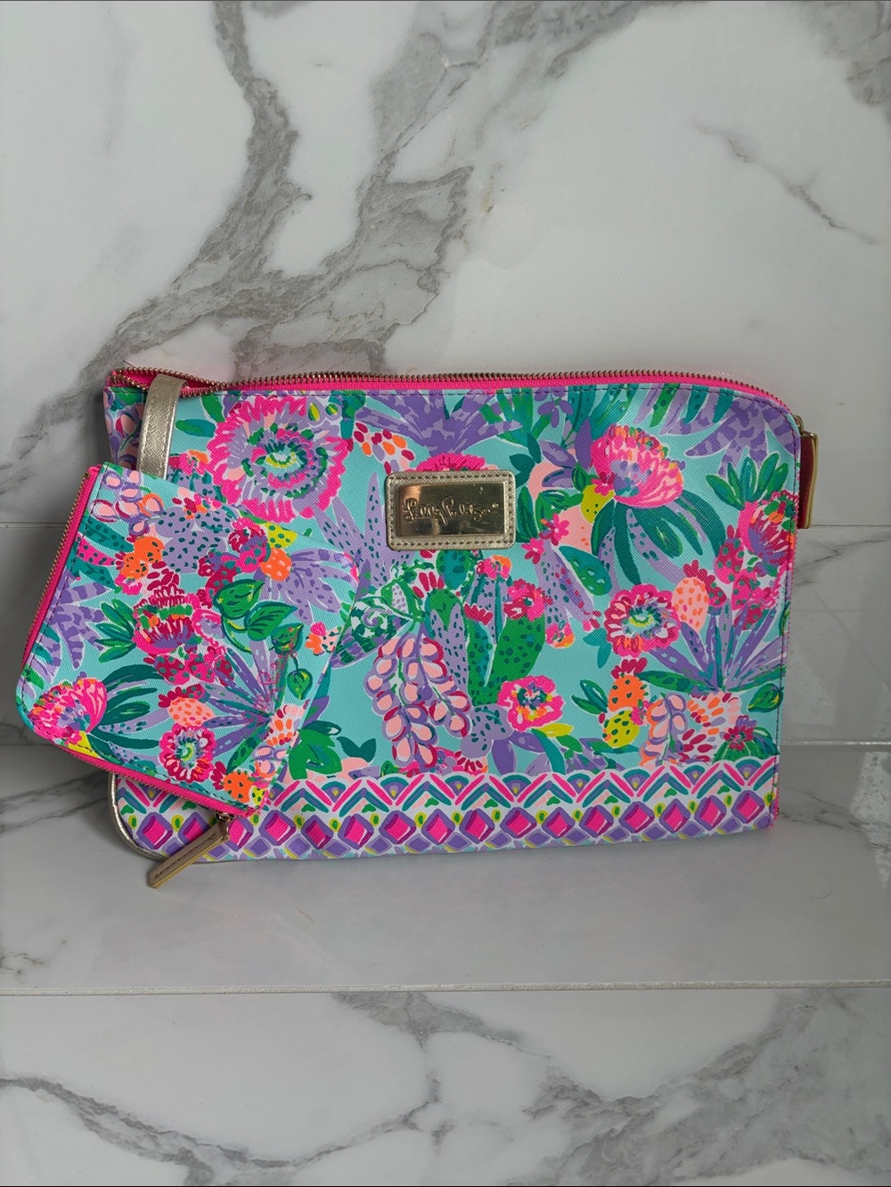 Lilly Pulitzer Tech Pouch Set- Me and My Zesty
